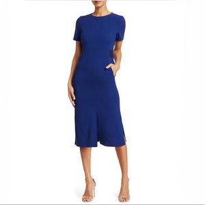 Akris Double-Face Sheath Dress - Enzian Blue NEW